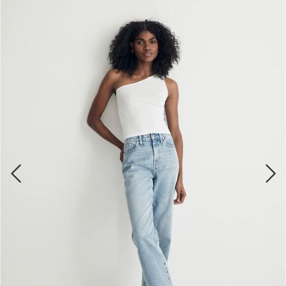 Madewell Supima Rib One-Shoulder Tank - Picture 1 of 8